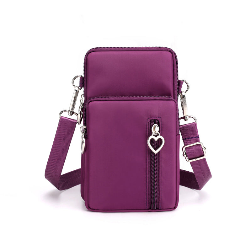 Solid Color Mobile Phone Bag Female Messenger Crossbody Shoulder Bags Women Arm Bag