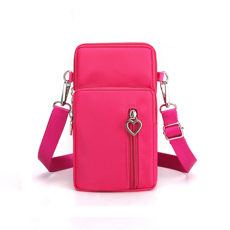 Solid Color Mobile Phone Bag Female Messenger Crossbody Shoulder Bags Women Arm Bag