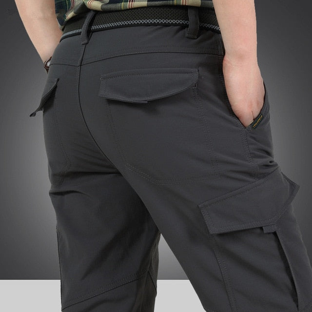 Men Tactical Military Pants Winter Thicken Fleece Warm Cotton Combat Bomber Working Shark Skin Trousers SoftShell Cargo Pants