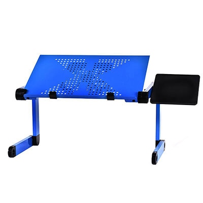 Aluminum Alloy Laptop Table Adjustable Portable Folding Computer Desk Students Dormitory Laptop Table Computer Stand Bed Tray