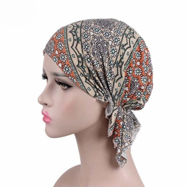 2019 Women Elastic Cloth Head Cap Muslim Scarf Cap Cotton Breathe Hat Women's Hijabs Turban Ladies Hair Accessories Headscarf