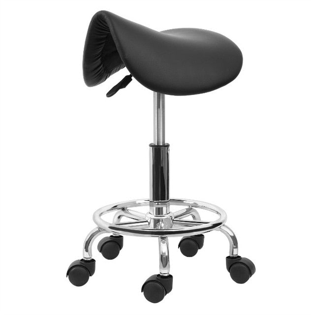Yonntech Hydraulic Saddle Salon Stool Massage Chair Tattoo Facial Spa Office Lift for Beauty