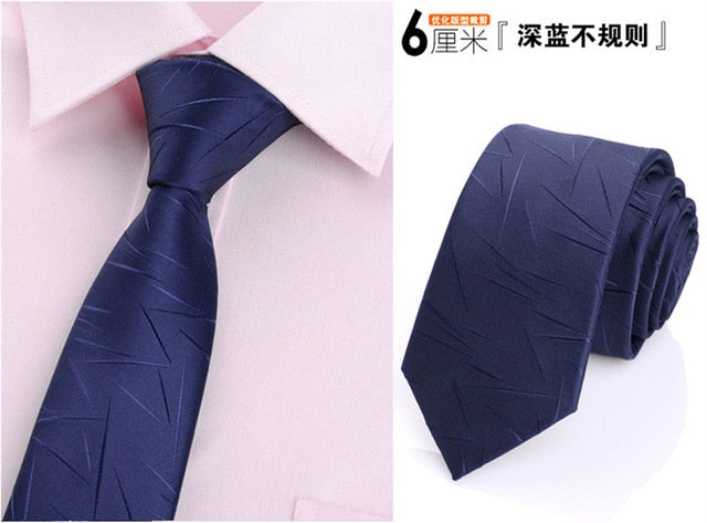 tie skinny 6cm ties for men Wedding dress necktie fashion plaid cravate business gravatas para homens slim shirt accessories lot