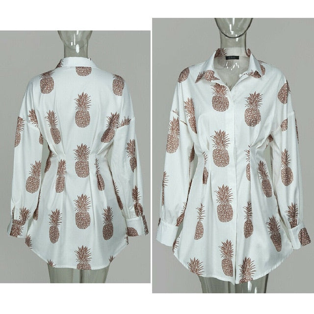 Meihuida Summer Autumn Women Long Sleeve Mini Shirt Dress Button V Neck Three Quarter Sleeve Waist Collection Blouses Dress