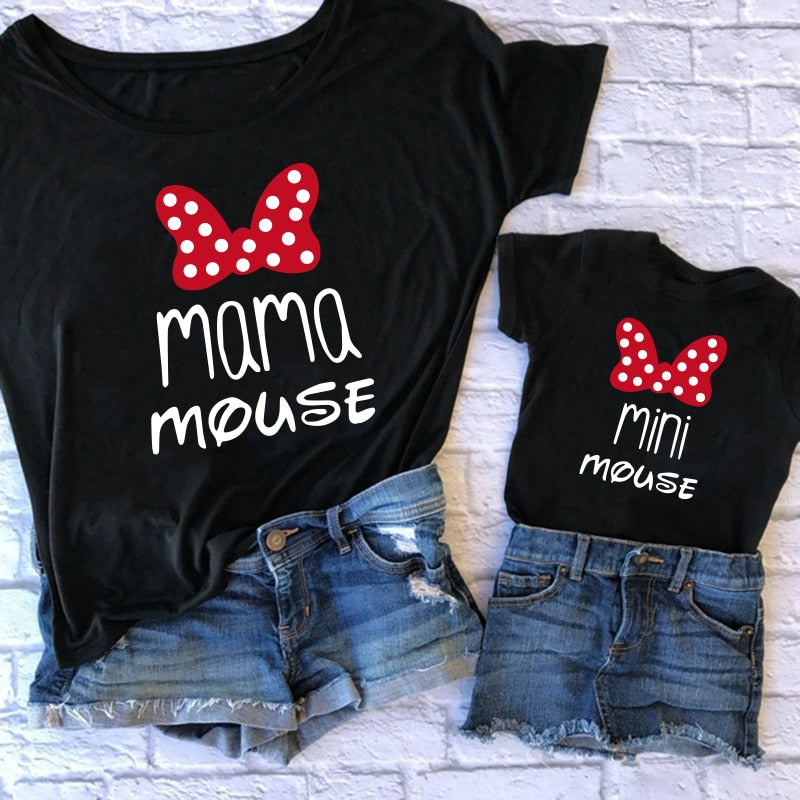 Family Tshirts Fashion mommy and me clothes baby girl clothes MINI and MAMA Fashion Cotton Family Look Boys Mom Mother Clothes