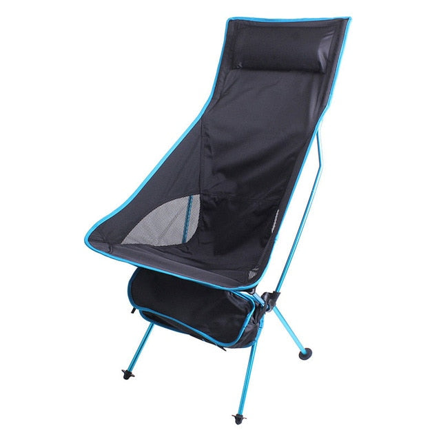 Outdoor Camping Chair Oxford Cloth Portable Folding Lengthen Camping Ultralight Chair Seat for Fishing Festival Picnic BBQ Beach