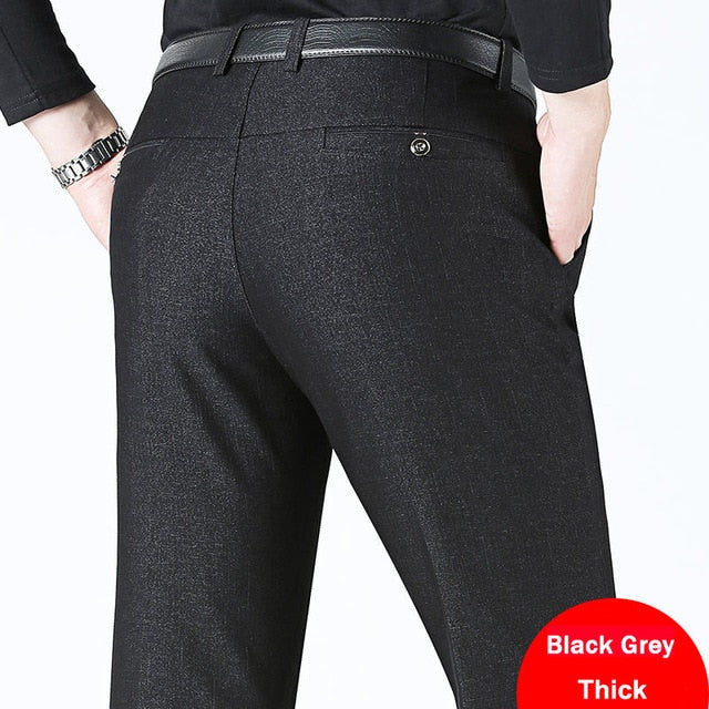 Mens Grey Dress Pants Formal Business Classic Suit Pants Mens Casual Dress Suit Man Office Work Slim Fit Male Casual Trousers