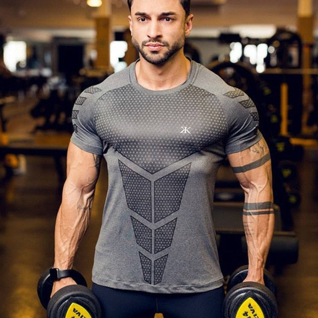 2020 New large-type Men Compression T-shirt men Sporting Skinny Tee Shirt Male Gyms Running T-shirt Fitness Sports men t-shirts