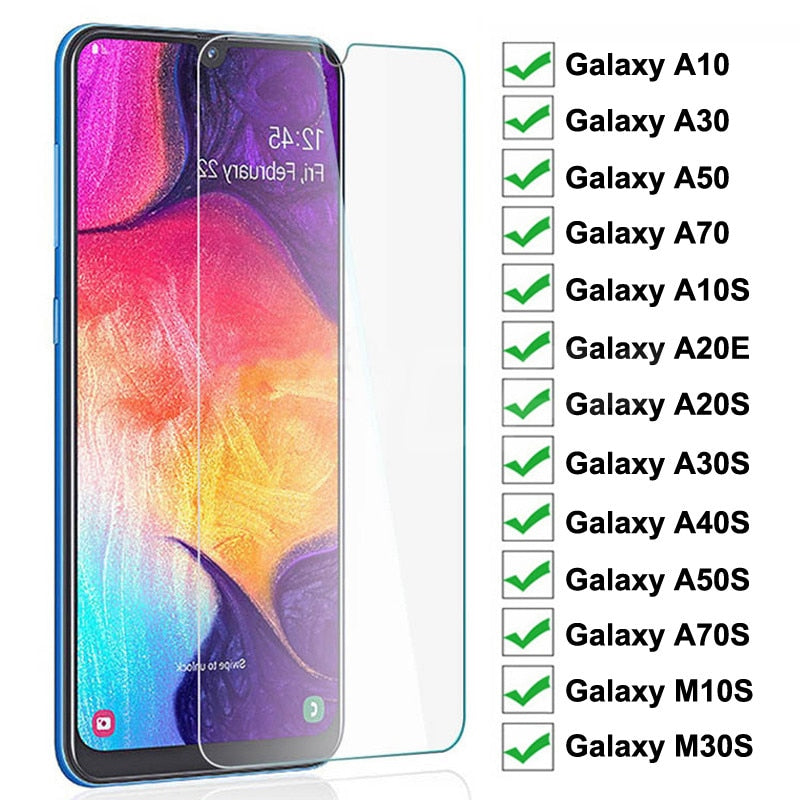 9H Tempered Glass For Samsung Galaxy A10 A30 A50 A70 Screen Protector Samsung A20E A10S A20S A30S A40S A50S A70S M10S M30S Glass