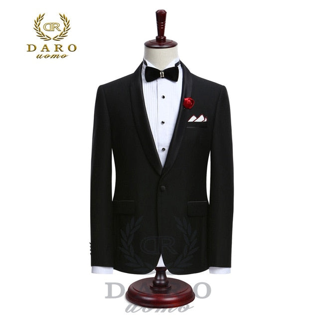 DARO Men Suit Wedding Groom Tuxedo Blazer New Style Slim Fit Jacket pant 2 Piece White Black Blue Dress Tailored DR8858