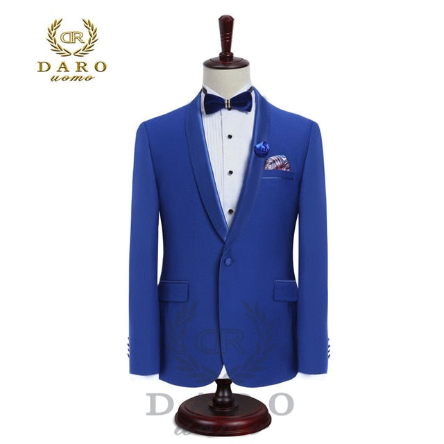 DARO Men Suit Wedding Groom Tuxedo Blazer New Style Slim Fit Jacket pant 2 Piece White Black Blue Dress Tailored DR8858