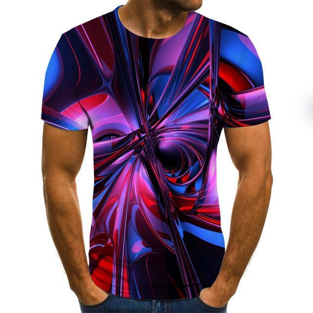 Summer Three-dimensional 3D vortex T-shirt Men Women Fashion 3D T Shirt Short Sleeve Harajuku Hip Hop Cute Tshirt