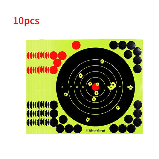 10 Pcs Lot Splash Flower Target 8-Inch Adhesive Reactivity Shoot Target Aim For Gun Rifle Pistol Binders For Rifle Shoot Target