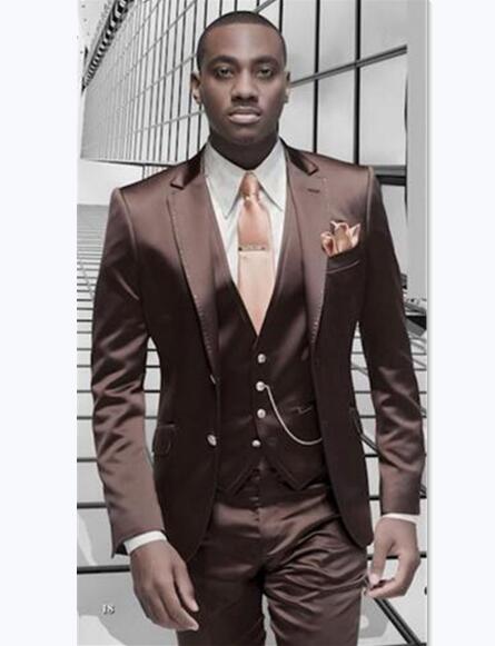 New Brand Groom Tuxedo Suit 2020 Custom Made Wine Red Men Suits Terno Slim Fit Peaked Lapel Groomsmen Men Wedding Prom Suits