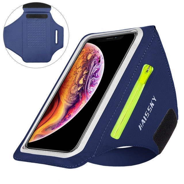 Zipper Running Sport Armbands For Airpods Pro Belt Hand Pouch For iPhone 12 11 Pro Max XS XR 7 8 Plus Arm Band For Samsung S21 +