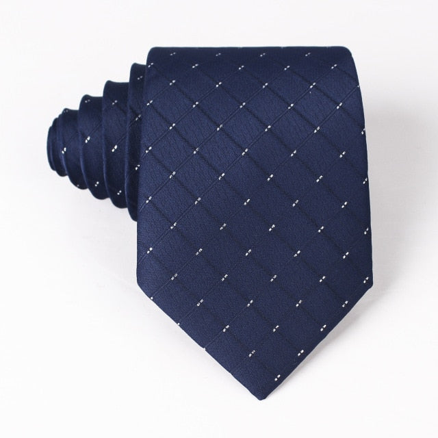 Classic Blue Black Red Necktie Men Business Formal Wedding Tie 8cm Stripe Plaid Neck Ties Fashion Shirt Dress Accessories