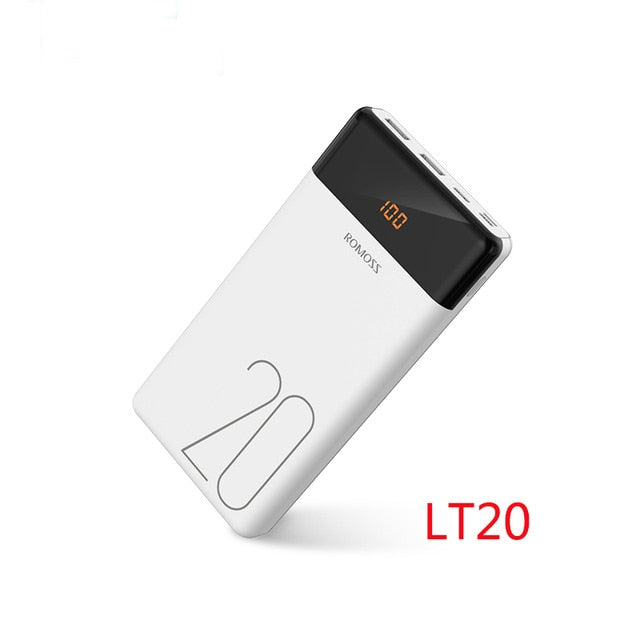 ROMOSS LT20 Power Bank 20000mAh Portable Charging Powerbank 20000 mAh External Battery Charger Poverbank for iPhone 12 Xiaomi Mi