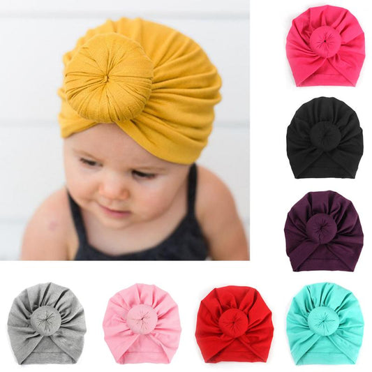 2020 Baby cotton blends Headband Soft Rabbit Bowknot Turban Hair Bands for Children Girls Elastic Headwrap Children Baby Turban