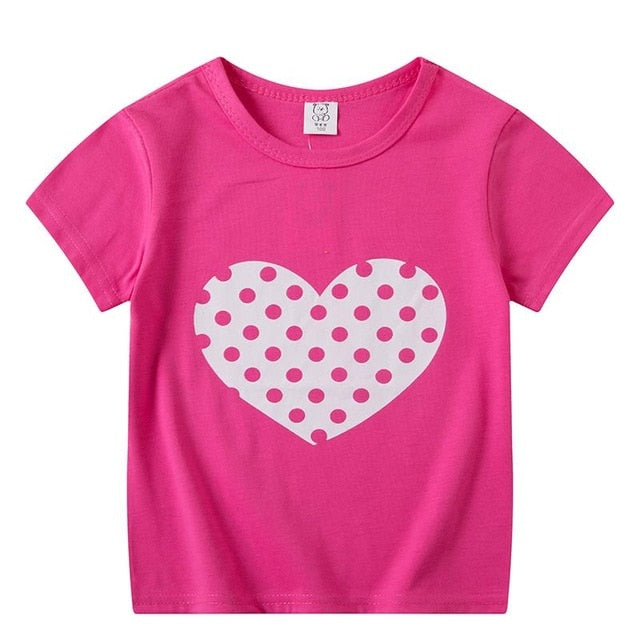 2020 Christmas Boys Girls Short Sleeves T-Shirts Children's Tshirt Pink Cat T Shirt Baby Girl Tops Kids Tees Girls Tops