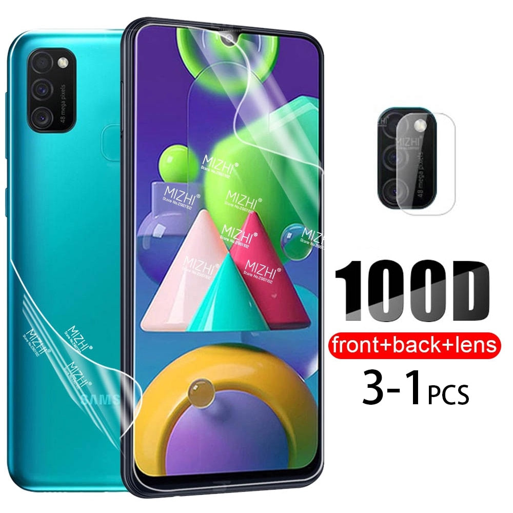 100D Hydrogel Film For Samsung Galaxy M21 A21s A51 A71 A12 A31 A32 A02s M31S Back Screen Protector For Samsung A 51 Camera Glass