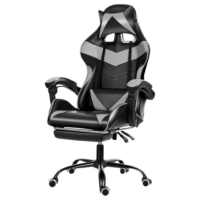 Computer Office Chair Gaming Home Leather Executive Swivel Gamer Chair Lifting Rotatable Armchair Footrest Adjustable Desk Chair