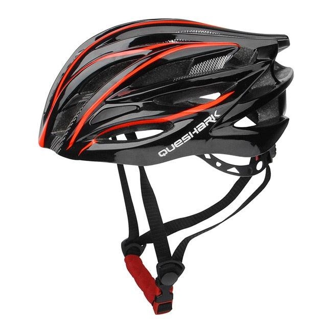 QUESHARK Professional Air Vents Cycling Helmet Ultralight Riding Mountain Road Bike Cycling Safely Cap M Size 56cm-62cm QE102